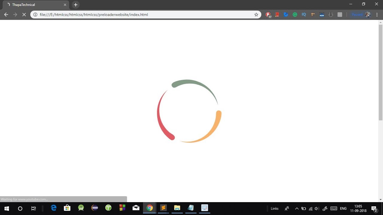 How to Add Preloader in Website Using HTML CSS and JavaScript With Code | Preloader in HTML Page