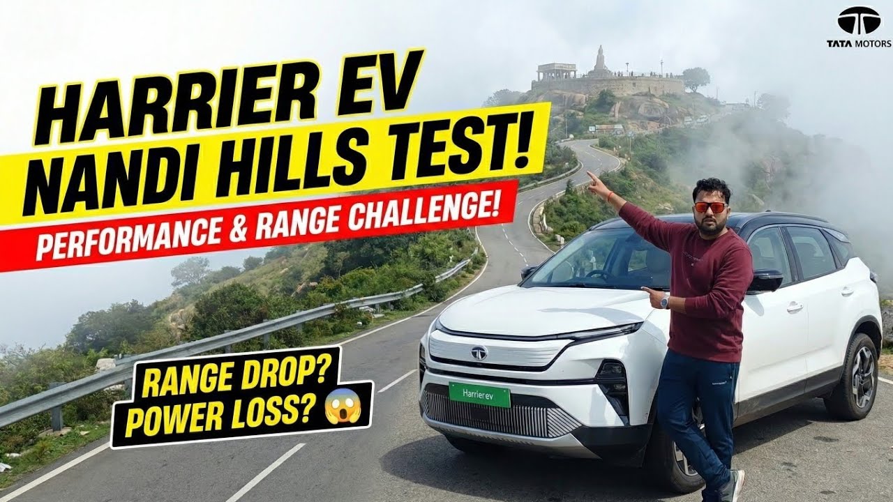 Harrier EV Hill Climb Test! 🏔️ Can it handle Nandi Hills? | Range & Torque Test
