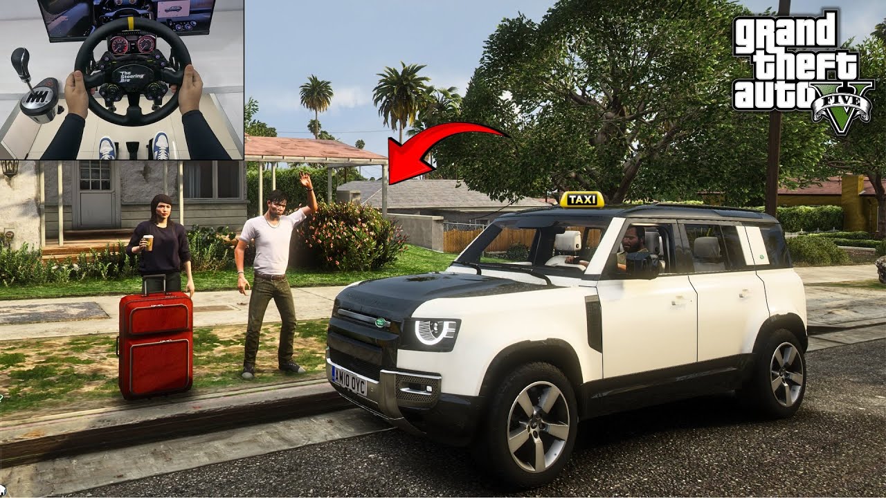 GTA 5 - Driving a VIP Passenger in Land Rover Defender | Steering Wheel Gameplay