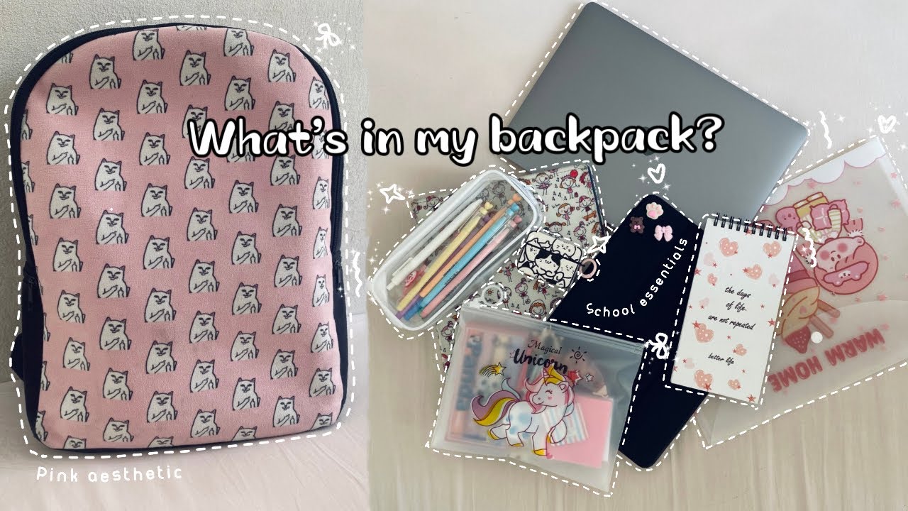 ✨ What’s In My Backpack2025🎒 | Back to School & College Essentials + Cute Stationery Haul