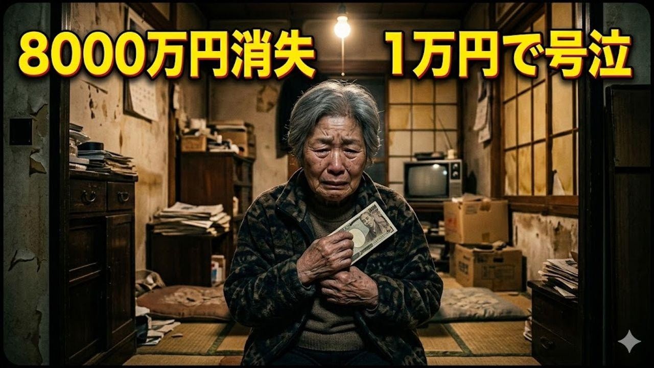 「8000万円が3年で消えた」74歳未亡人の残酷な末路と、1万円の涙