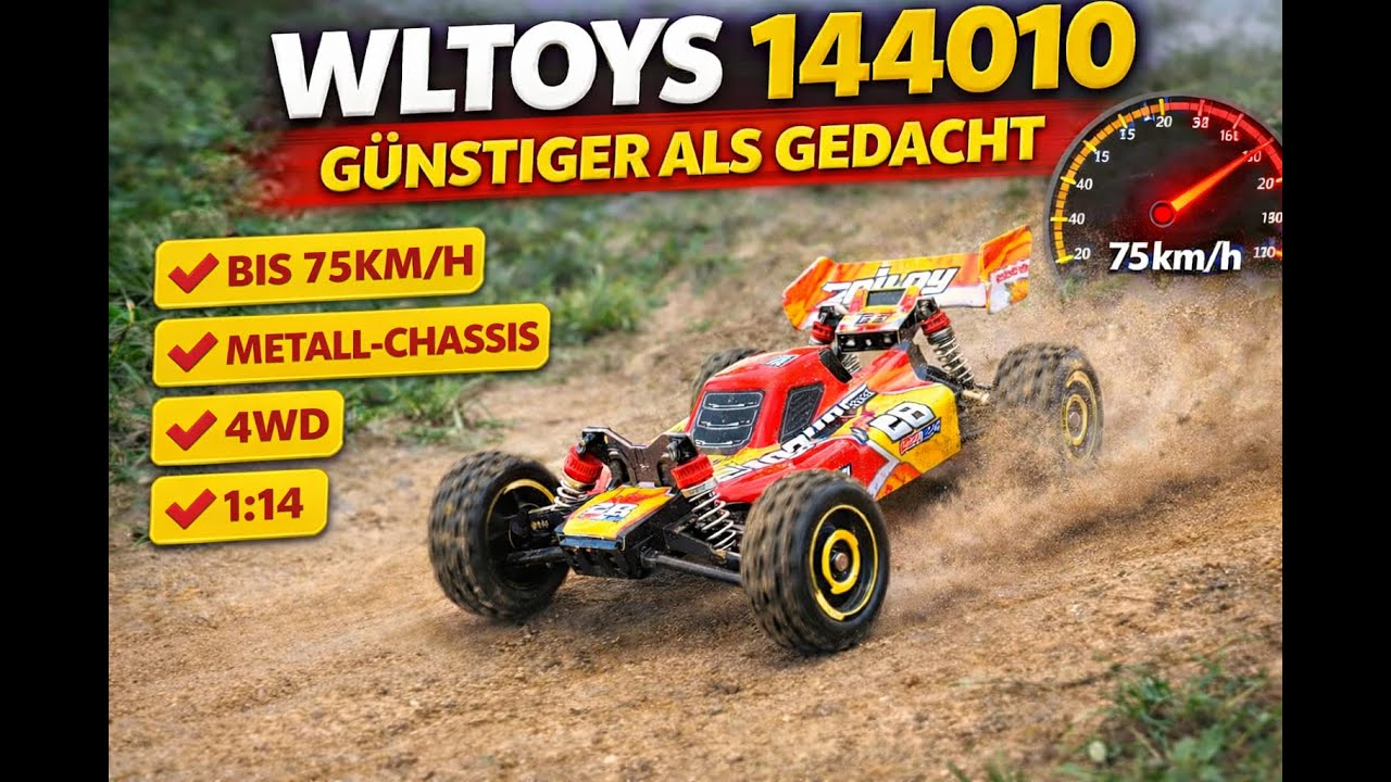 Das Crazy!!! Wltoys 144010 Brushless RC Buggy 4WD max.75kmh