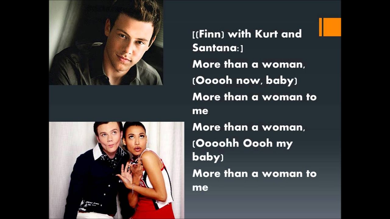 More Than A Woman Glee Lyrics.wmv