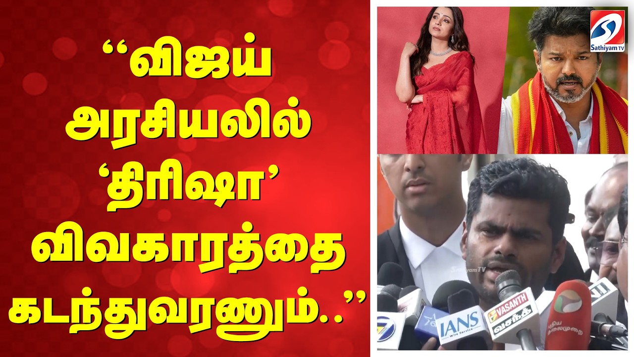 Annamalai | Vijay | Trisha | ''விஜய் அரசியலில் ''திரிஷா'' விவகாரத்தை கடந்துவரணும்..''
