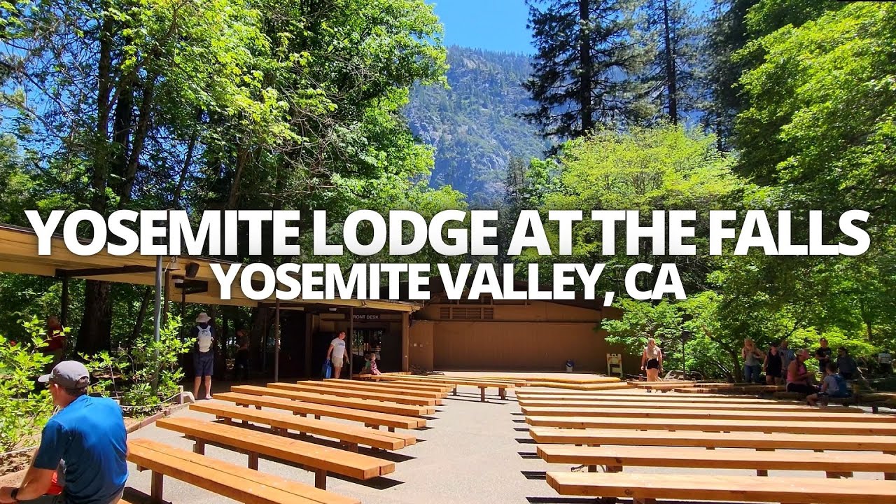 Exploring Yosemite Lodge at the Falls in Yosemite Valley, California USA Walking Tour #yosenitelodge