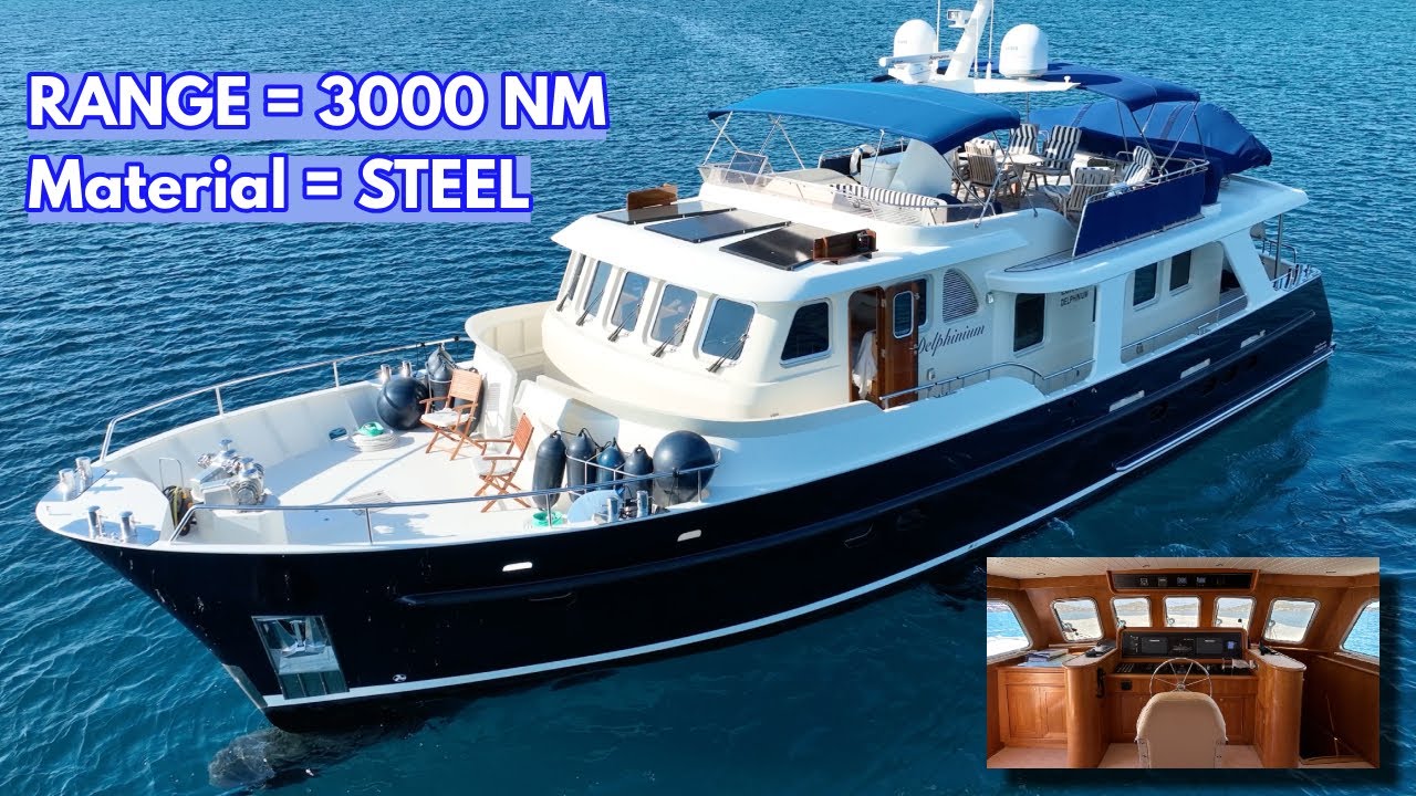 €1.75M STEEL Liveaboard TRAWLER Yacht FOR SALE! | M/Y 'Delphinium'