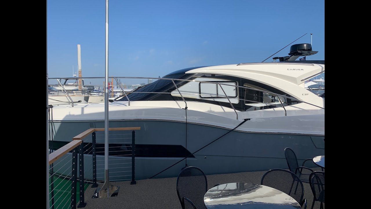 Carver C37 at Miami international boat show 2020 presented by Centerpointe Yacht Services