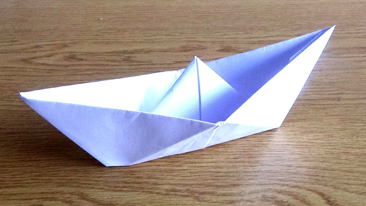 Como hacer un barco de papel f&aacute;cil paso a paso