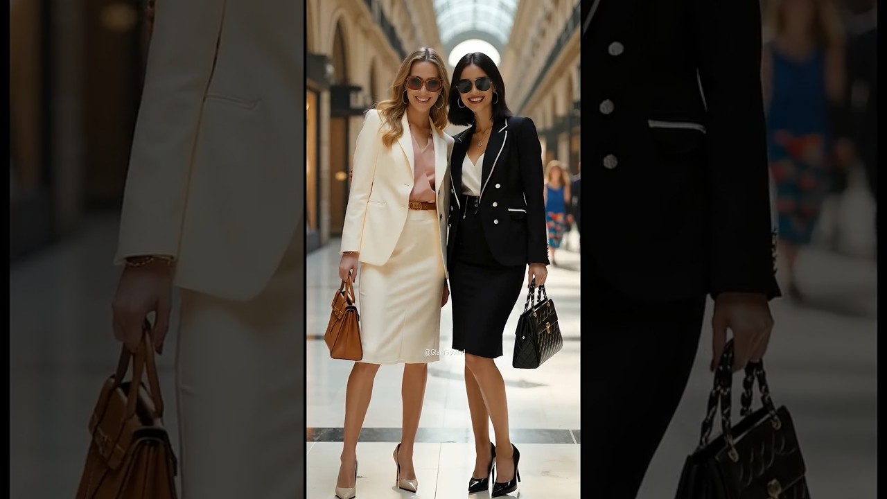 ✨ Cream Elegance VS Black Refinement: Quiet-Luxury Skirt Suit Showdown