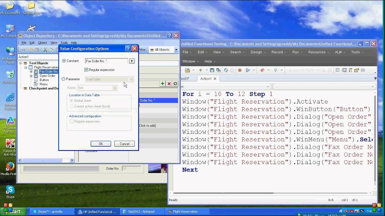 Regular Expressions in UFT