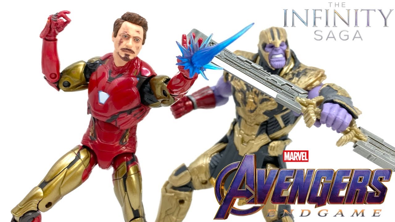 Marvel Legends INFINITY SAGA Avengers Endgame IRON MAN MK85 & THANOS Final Battle Review