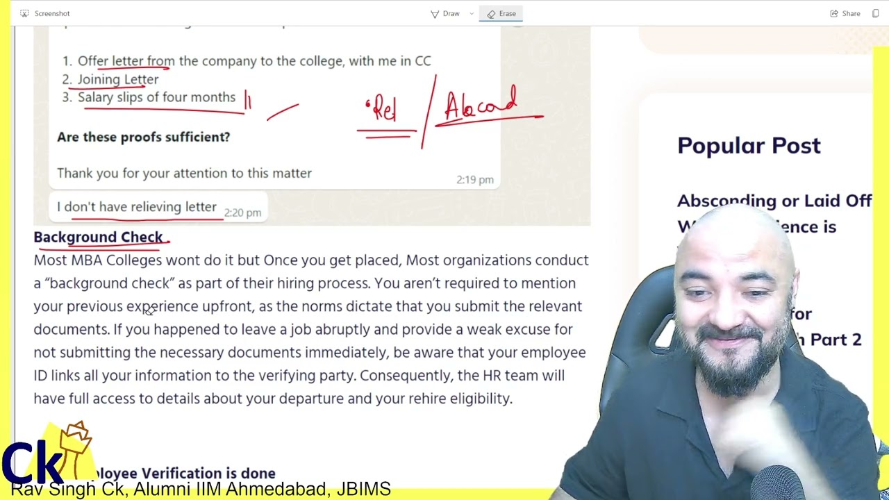 MBA Admissions | Is Absconding Laid Off Work Experience Counted?