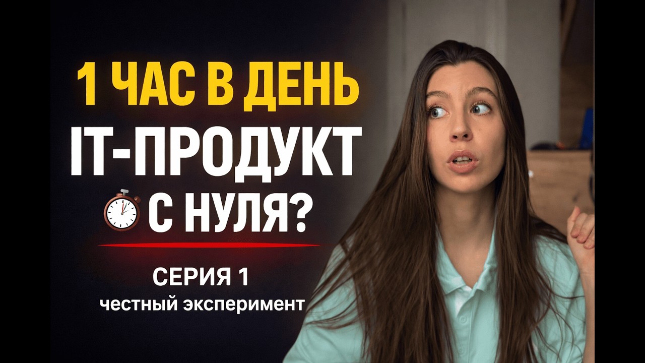 реально ли запустить IT-продукт с 0, имея 1 час в день? давайте проверим