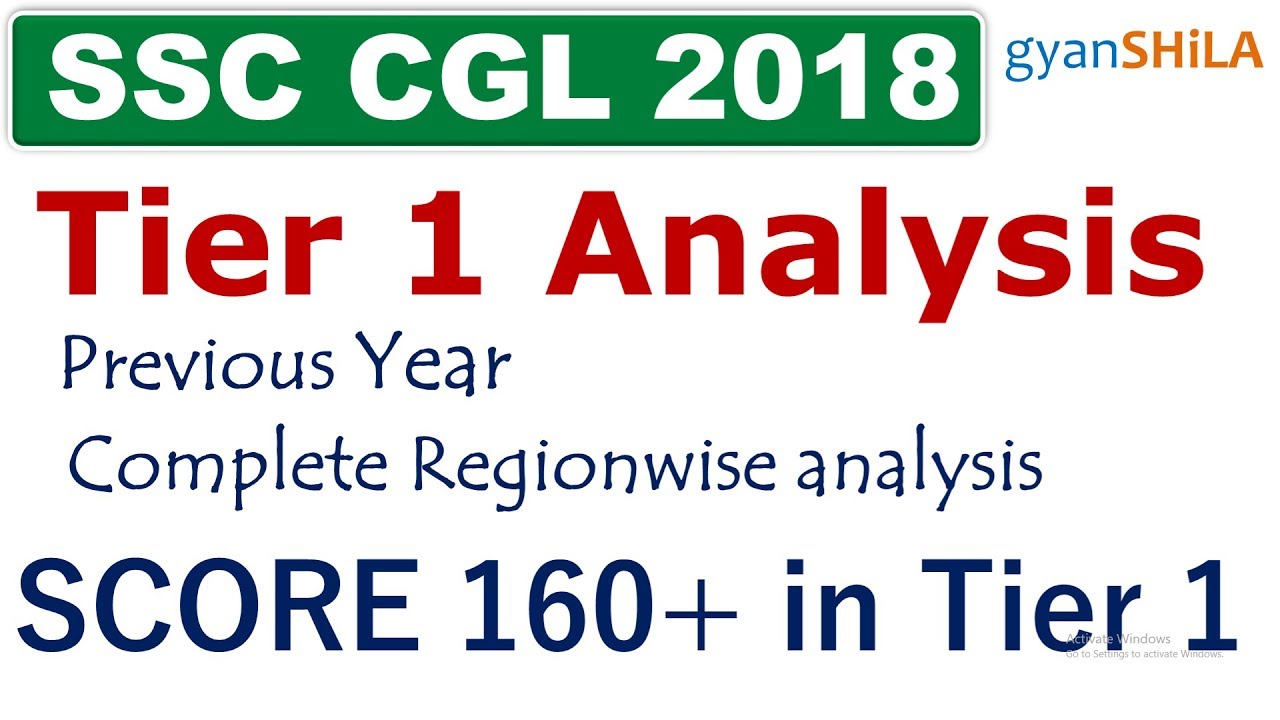 SSC CGL Tier 1 Analysis - SSC CGL 2018