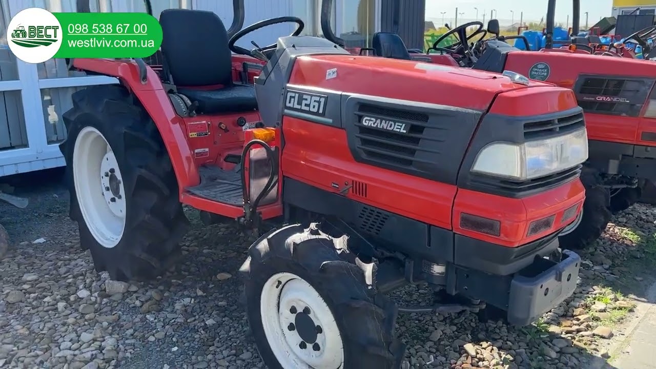 Японські потужні мінітрактори KUBOTA GL 27 та KUBOTA GL 261 відеоогляд з цінами.