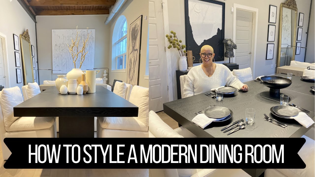 The BEST Restoration Hardware Dupe Dining Furniture & How to Style a Modern Dining Room