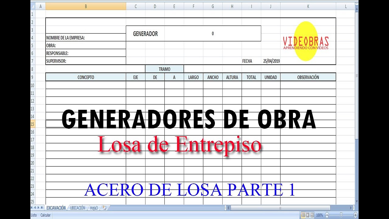 GENERADORES   ACERO DE LOSA PARTE 1