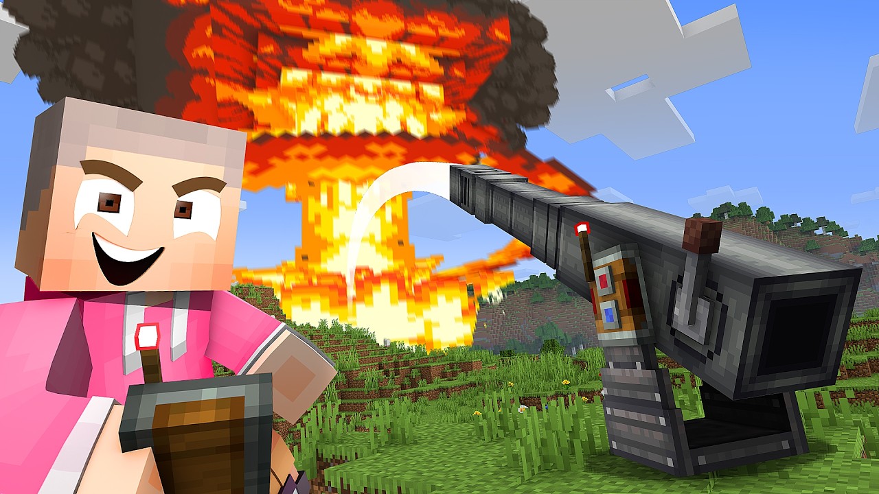 Automatische ATOMBOMBEN KANONE in Minecraft Create BAUEN...