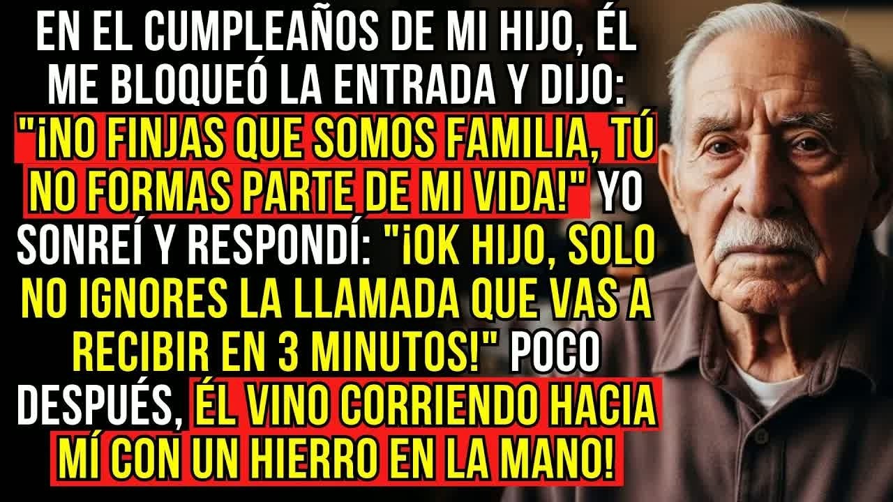 MI HIJO ME HUMILLÓ EN SU CUMPLEAÑOS… 3 MINUTOS DESPUÉS RECIBIÓ UNA LLAMADA Y CORRIÓ HACIA MÍ