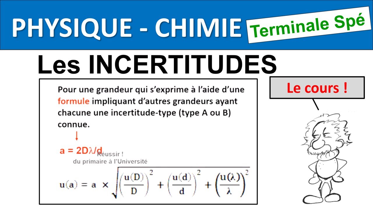 Incertitudes Spécialité Physique chimie
