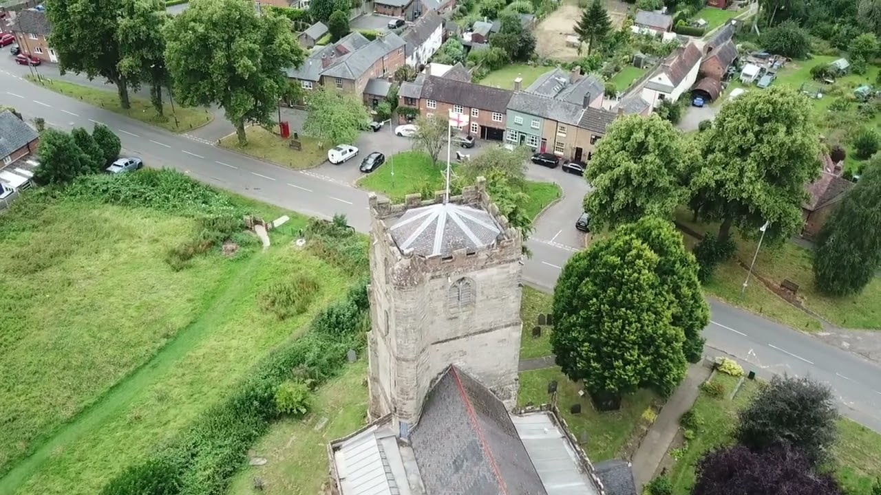 Brinklow Castle drone flight 2024. Warwickshire England