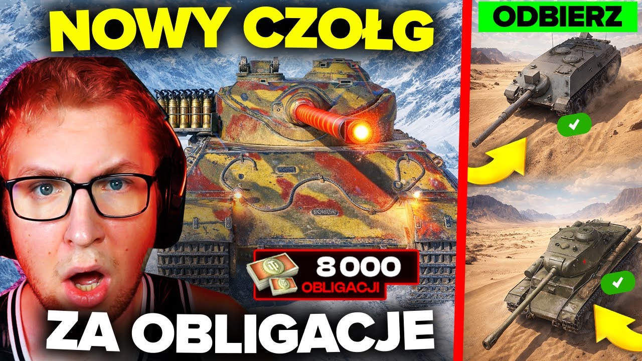NOWY CZOŁG za 8000 OBLIGACJI | ODBIERZ DARMOWY 8 TIER za ŻETONY