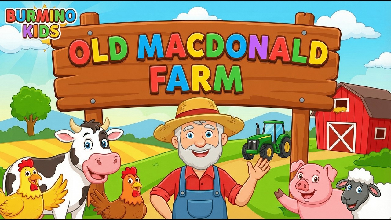 Old MacDonald Had A Farm 🚜 Learn Animal Sounds | Nursery Rhymes & Kids Songs by Burmino Kids