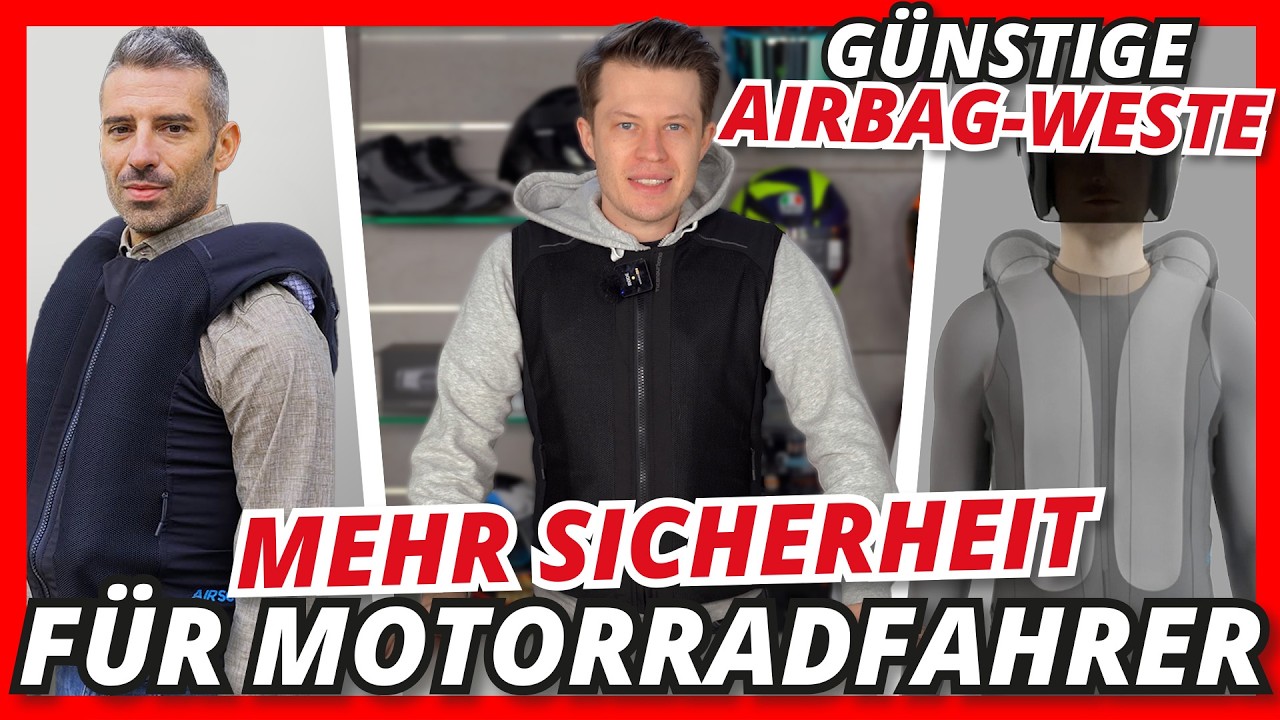 GÜNSTIGE AIRBAG-WESTE für mehr Sicherheit beim Motorradfahren - Tucano Urbano Airscud Flex