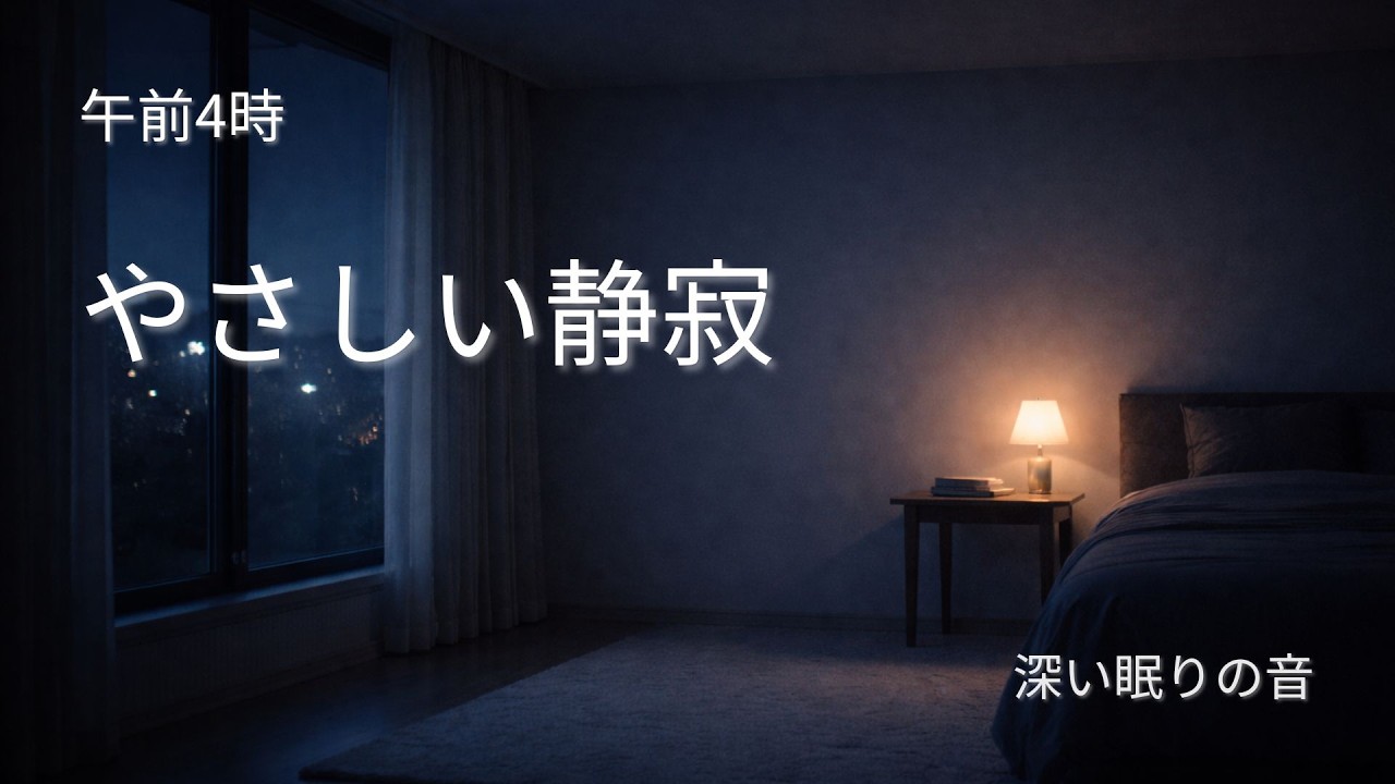 【やさしい静寂_深夜4時_深い眠り_睡眠用・作業用・勉強用】深い眠りの音_Deep Sleep Sounds 25 #睡眠 #睡眠改善 #relax