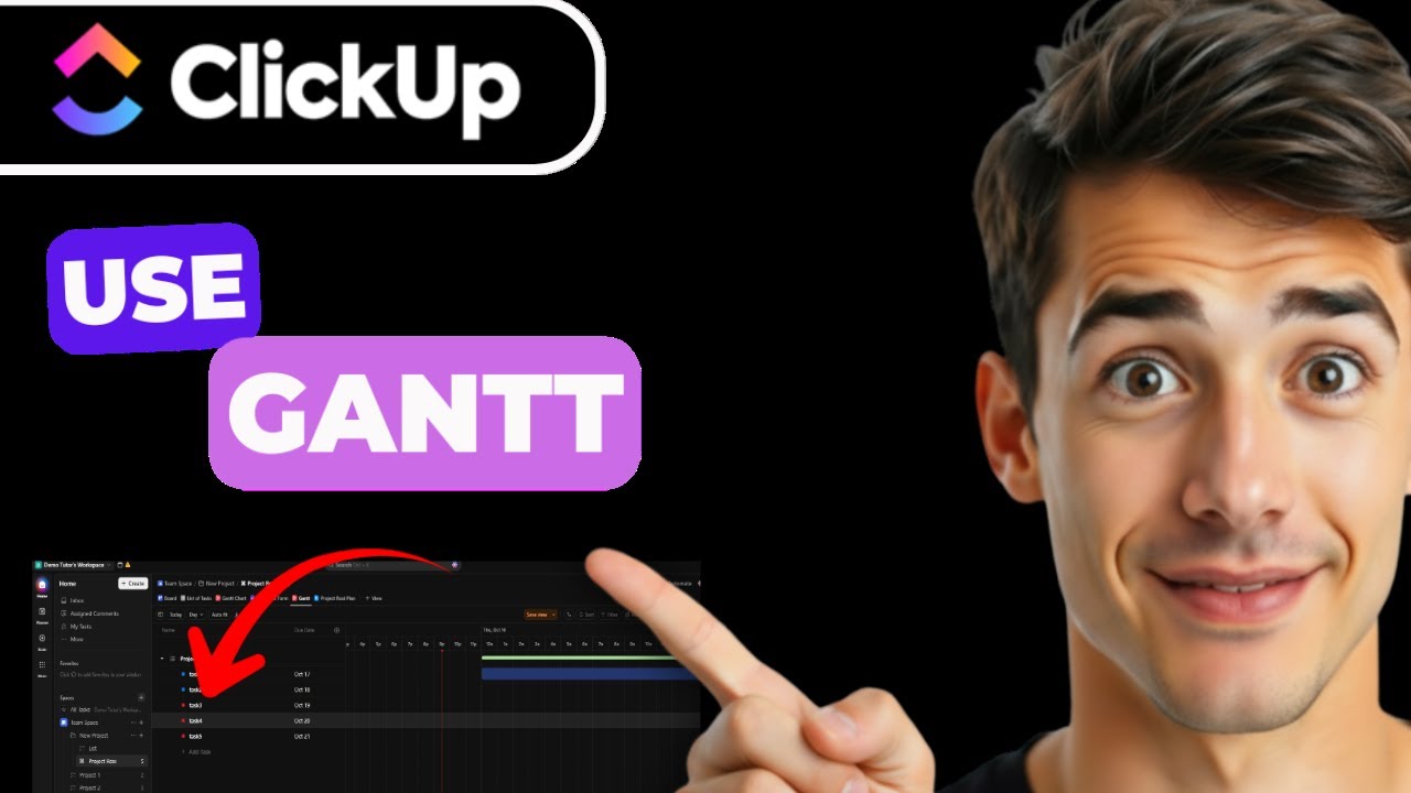 Как использовать диаграмму Ганта в Clickup (самый простой способ) (Руководство 2026 года)