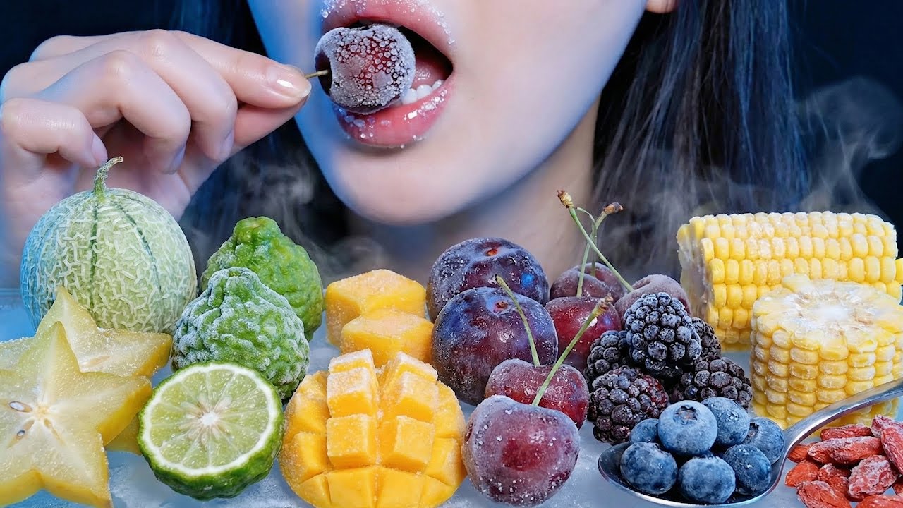 ASMR EATING | FROZEN FRUIT ASMR | EATING SHOW | ASMR EATING
