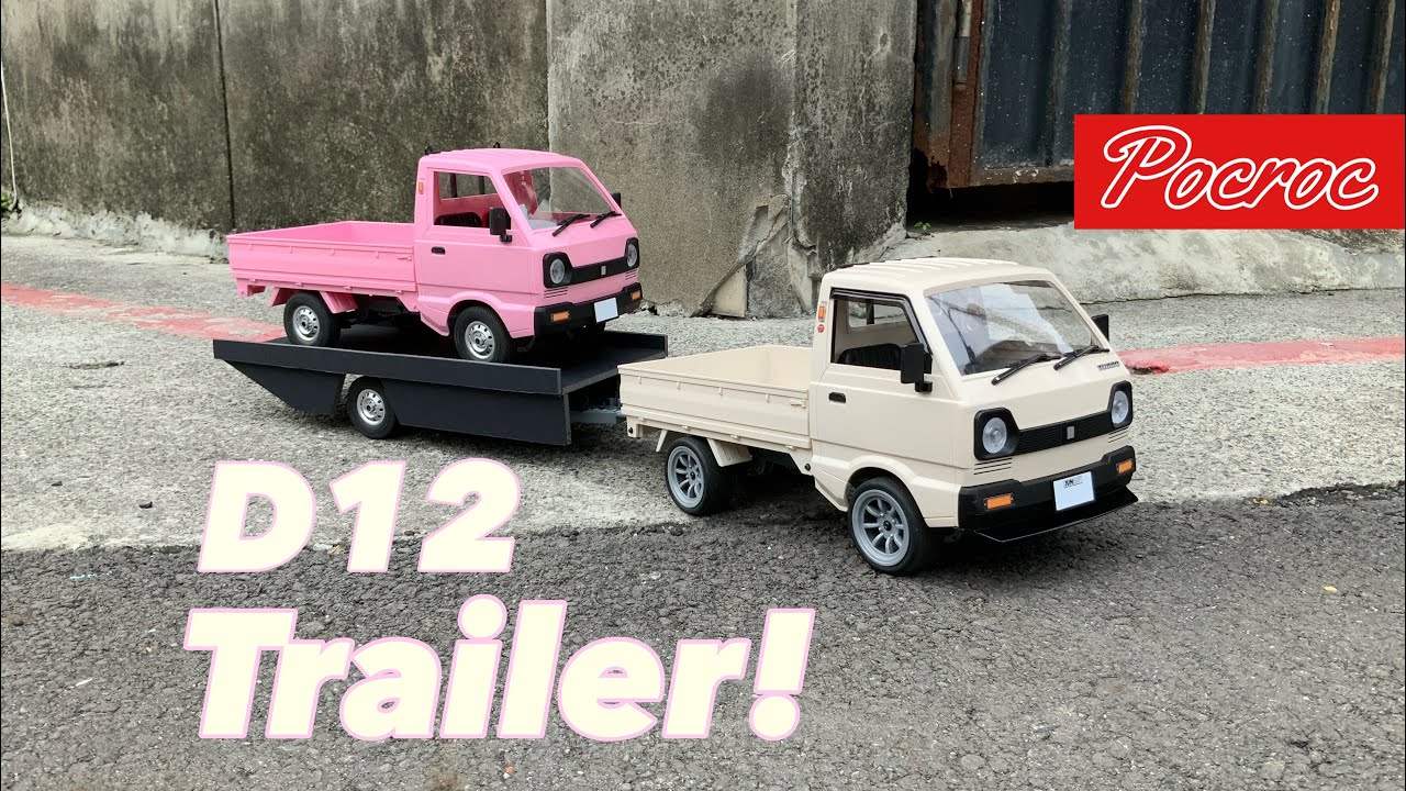 Custom WPL D12 car trailer!