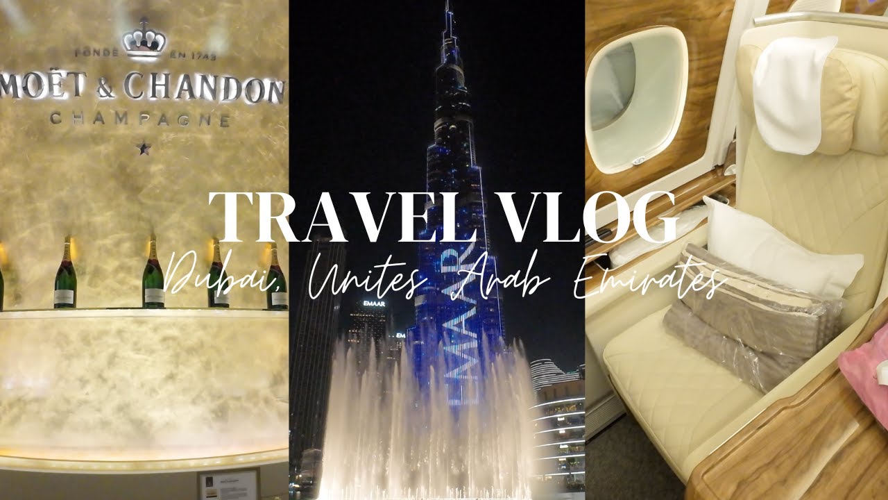 【ドバイVlog後編】エミレーツ A380ビジネスクラス ドバイ→成田 EK318便 0泊3日✈️ ブルジュハリファ/ドバイファウンテン/ビジネスラウンジ