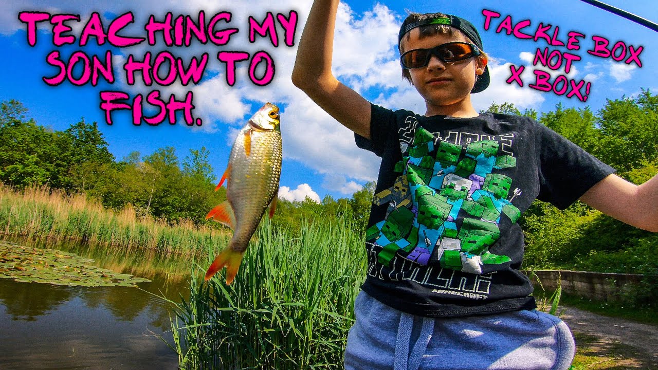 Teaching My Son To Fish - Trading His X Box For An Elasticated Pole At Shorne Lakes In Kent.