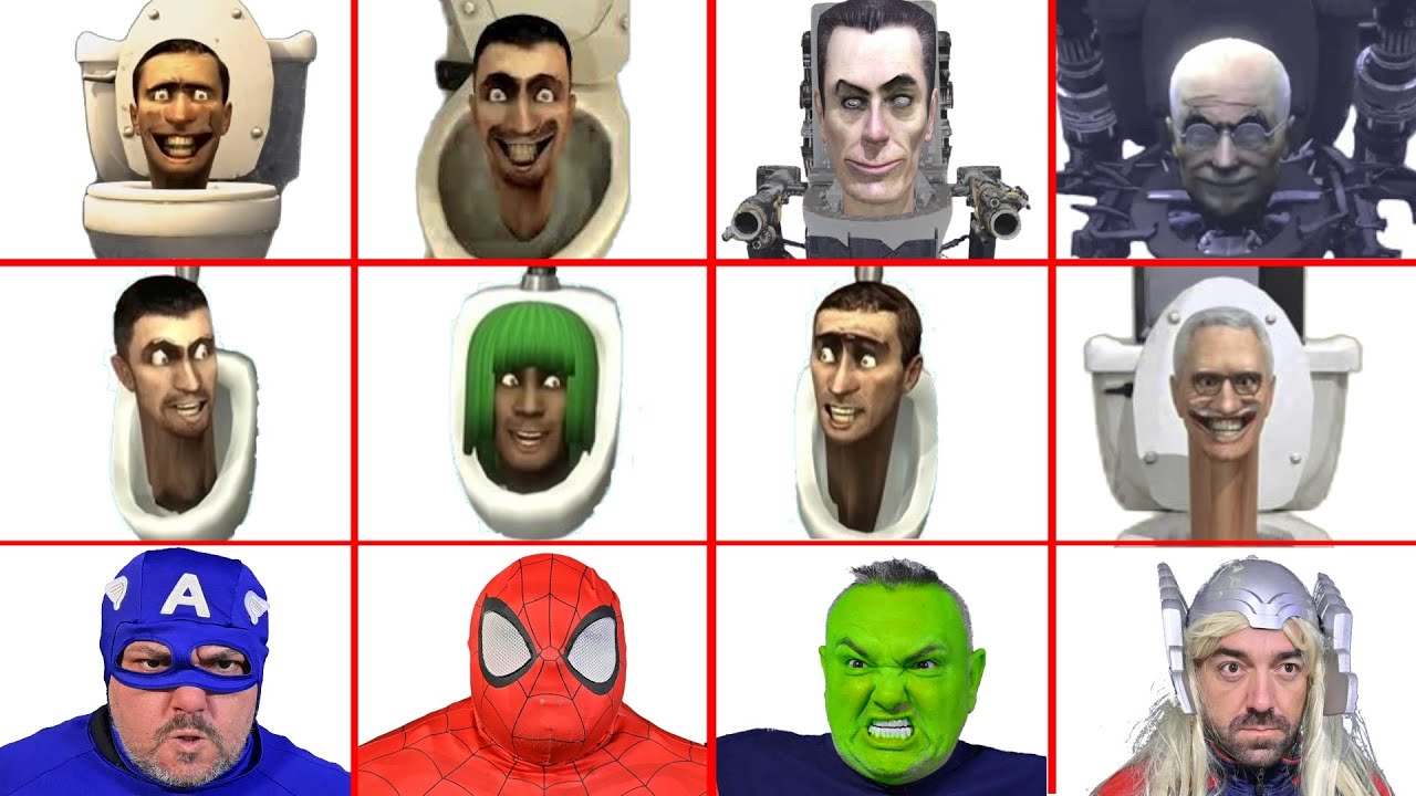 Супергерои против скибиди туалет 7