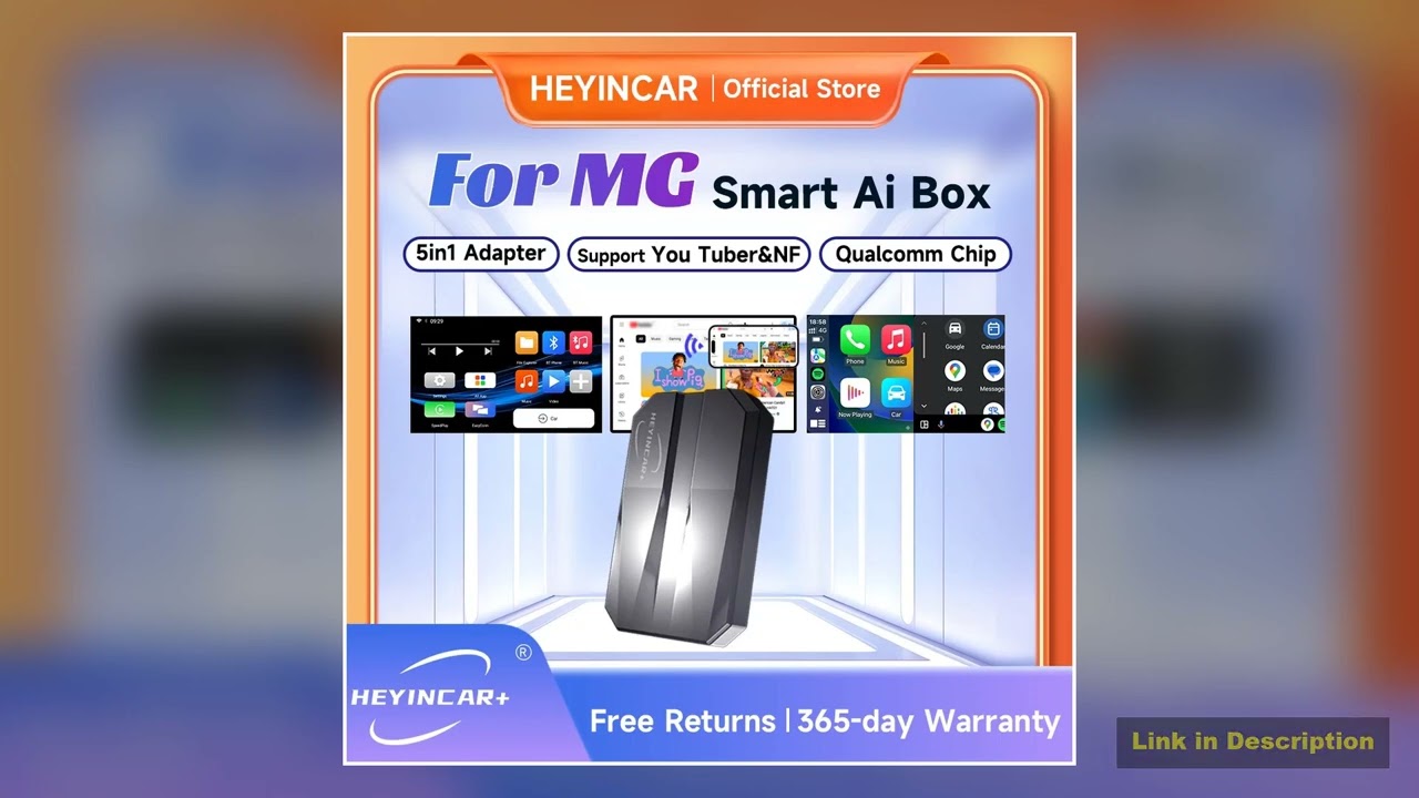 2025 HEYINCAR Smart AI Box Android Auto Wireless CarPlay For MG ZS EV MULAN MG4 MG5 EHS MARVEL R MA