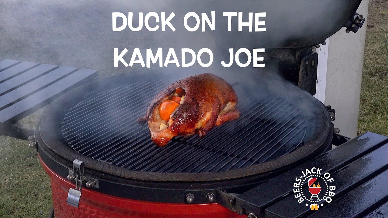 Duck! Smoked on the Kamado Joe Big Joe! Bell and Evans Duck!