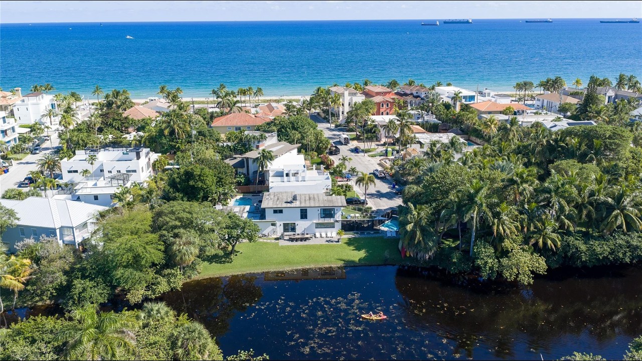 Fort Lauderdale Beach Luxury Home Tour | Mid-Century Modern Retreat Near Birch State Park
