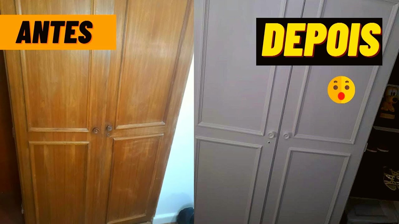 Como PINTAR GUARDA ROUPA de Madeira