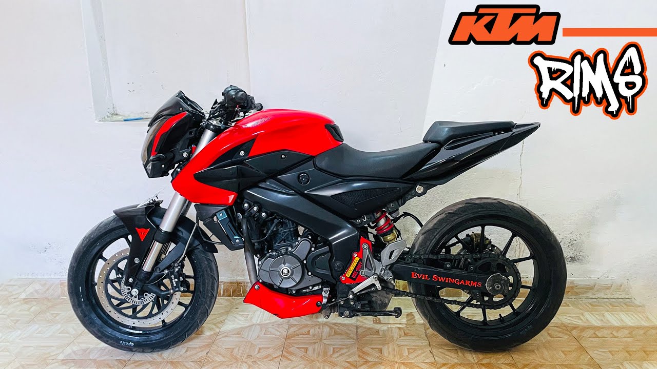 Installing KTM Rims in Pulsar Ns200 [Stock Swingarm] | Project Dream Build Part-6