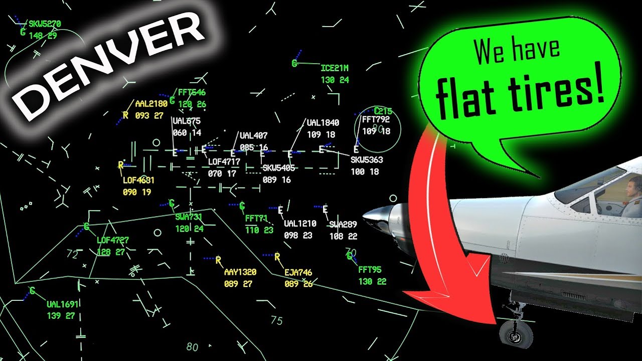 [REAL ATC] Pilatus PC-12 TIRES BURST upon landing at Denver International!