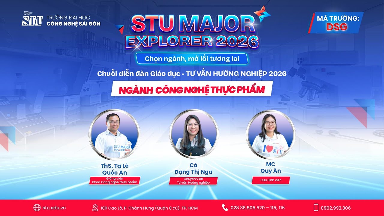 STU Hướng Nghiệp 2026 | Ngành Công nghệ Thực phẩm - Mã ngành: 7540101
