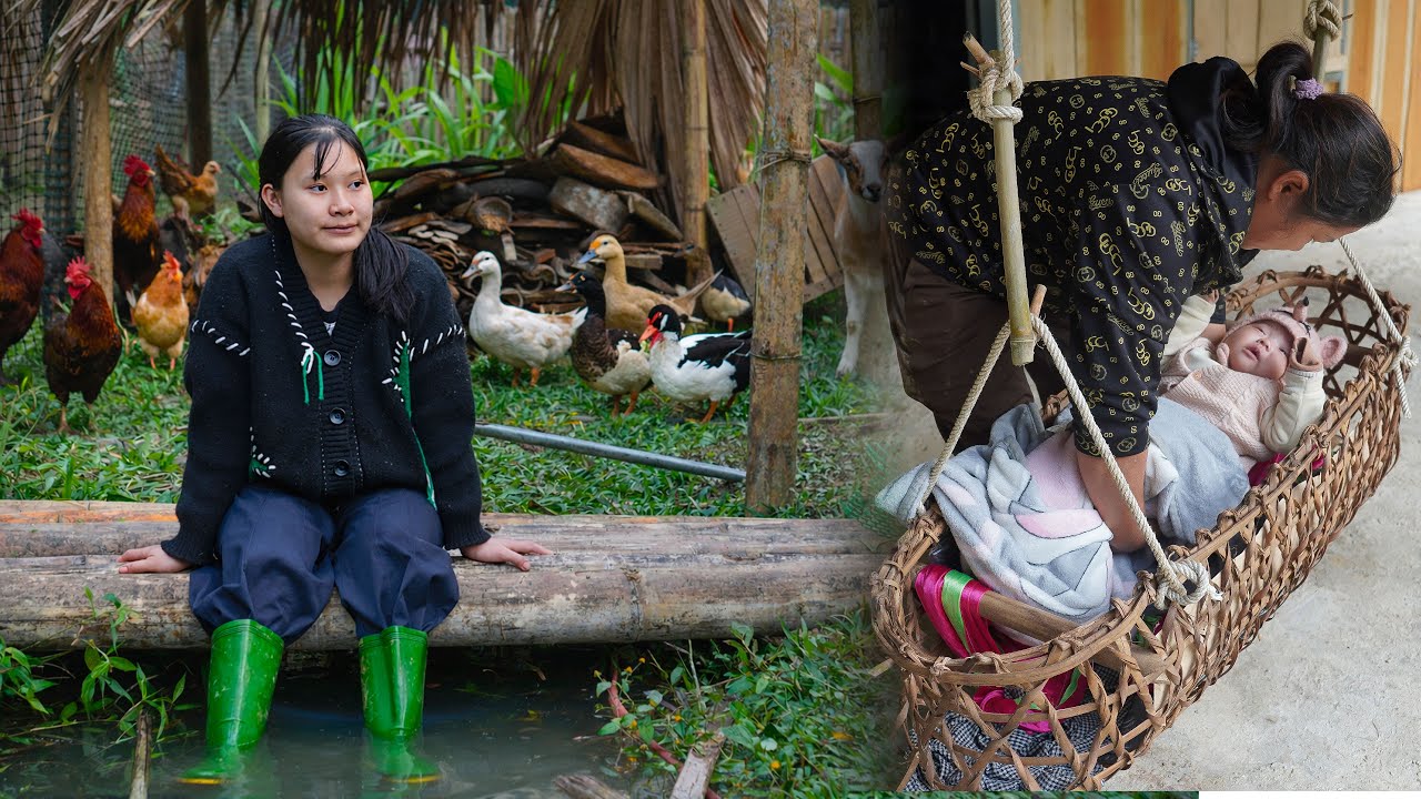 Yen and her mother rebuilt the bathroom - Grandma was overjoyed when Yen gave birth to a son.