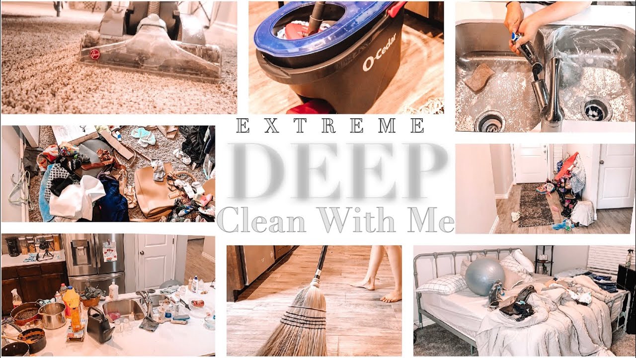 *NEW* DEEP CLEAN WITH ME | EXTREME CLEANING MOTIVATION | Rinse Clean Mop | Raw Messy House 2021