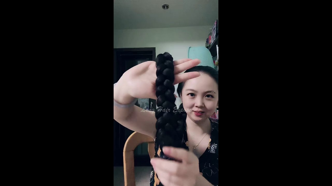 Long Thick Hair Braids |  #longhair #longhairponytail #longhairasian