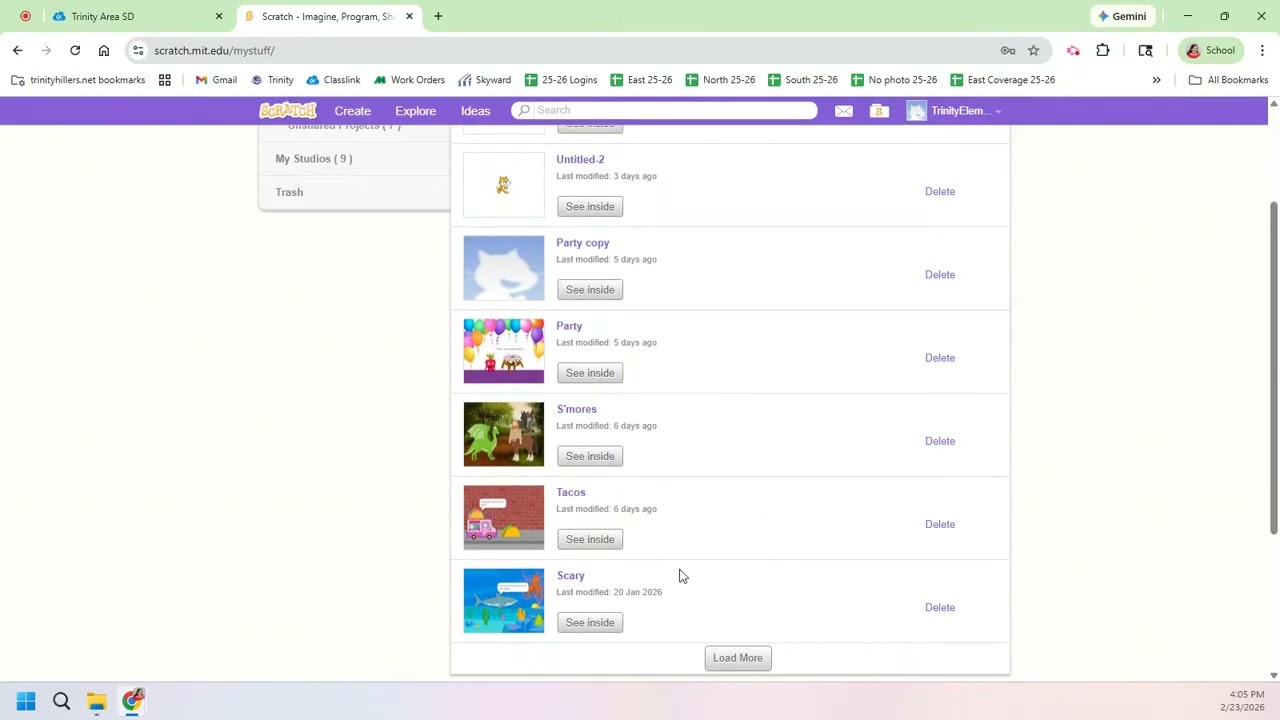Opening Scratch Project