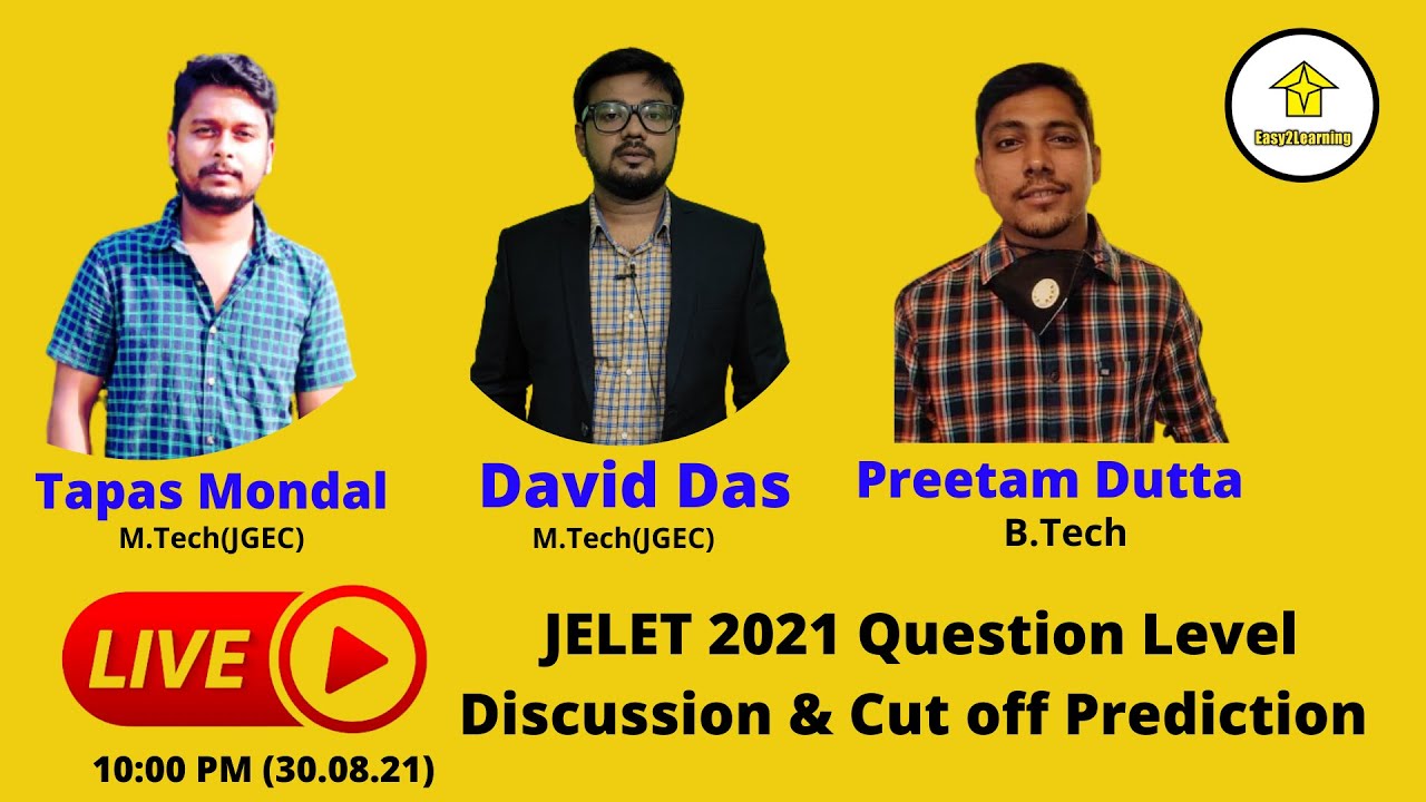 JELET 2021 Question Level Discussion & Cut off Prediction