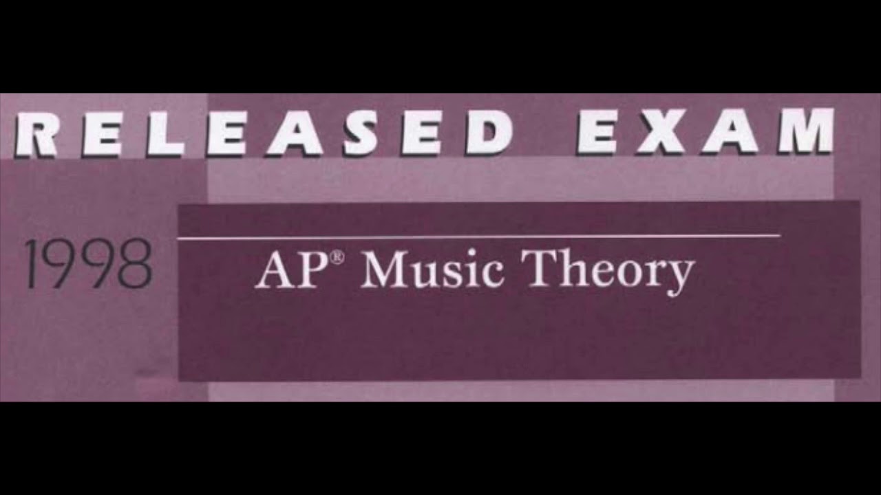 1998 AP Music Theory Released Exam, Section I Part A