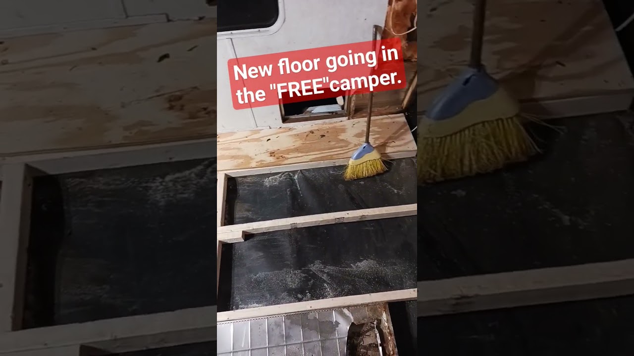 Rotten camper floor replacement.