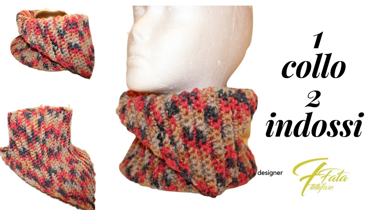 TUTORIAL: collo uncinetto con cerniera/reversibile***lafatatuttofare***